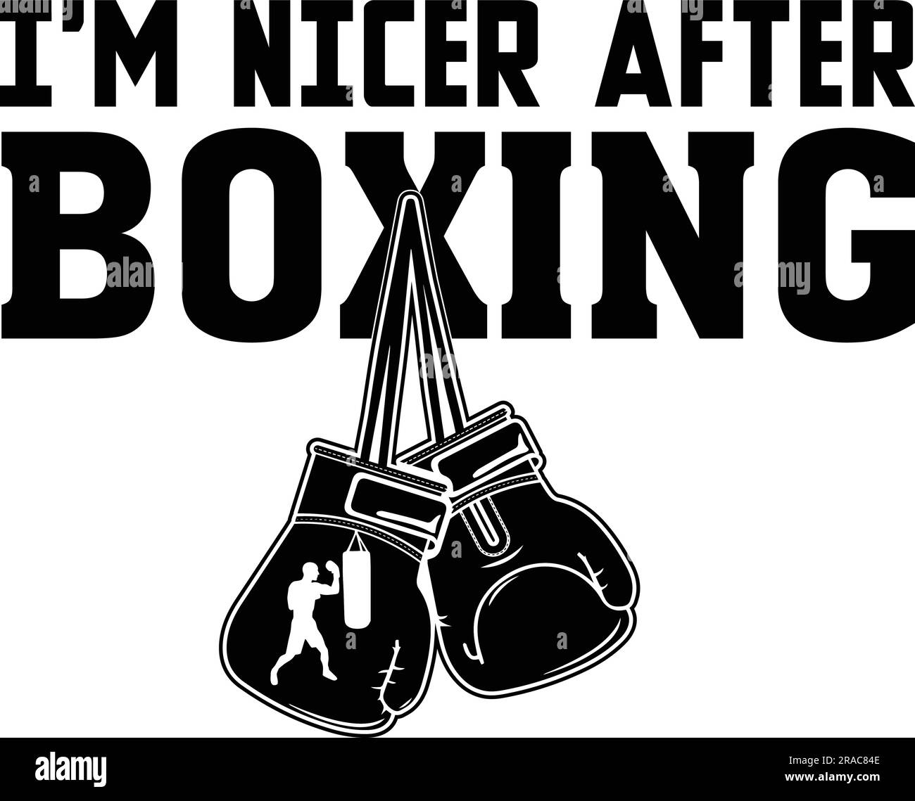 I'M Nicer après la conception de T-shirt de boxe, conception de t-shirt de boxe 2023. Illustration de Vecteur