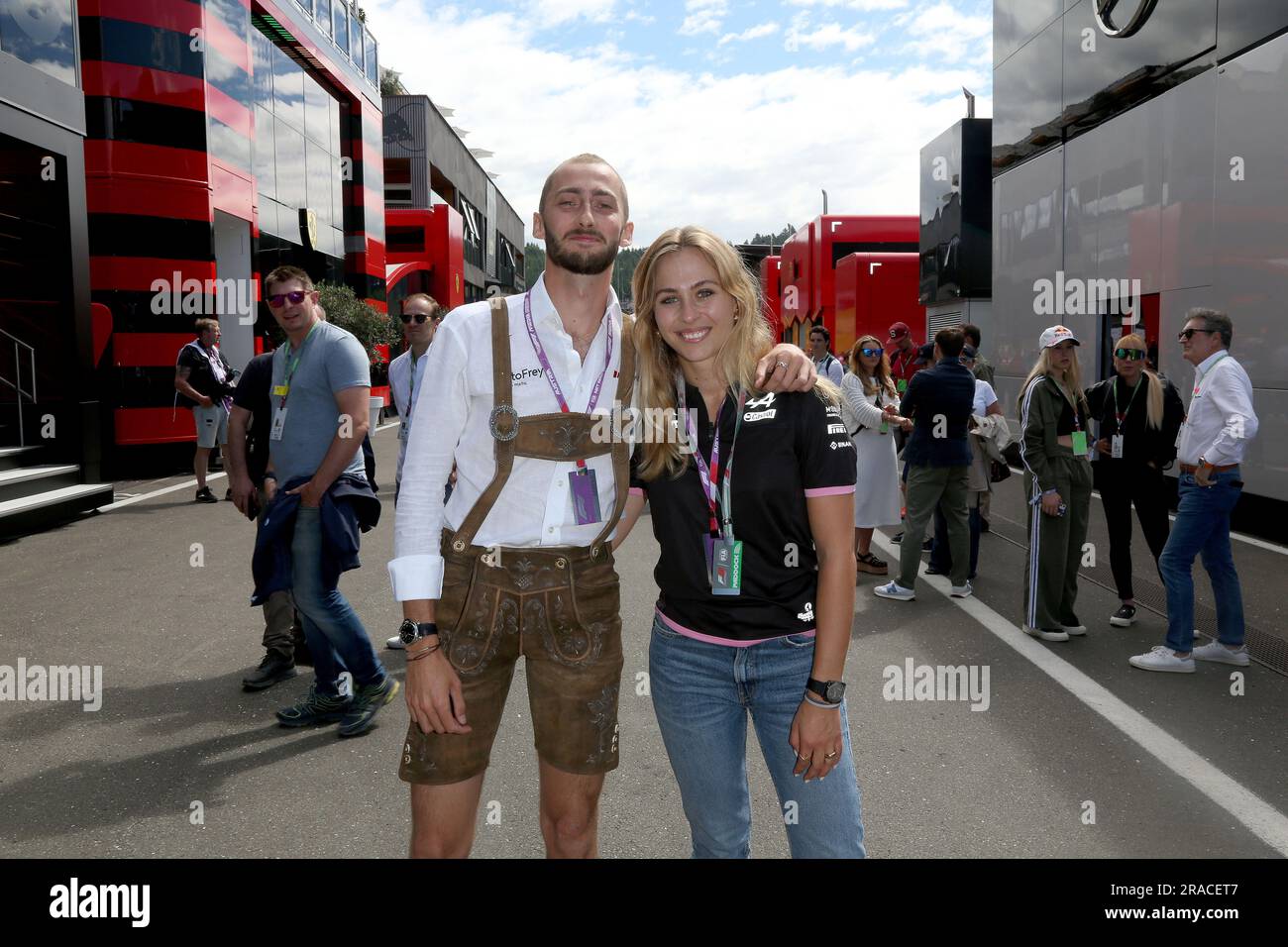 SPIELBERG, Autriche. , . Ferdinand von Habsburg Sophia Flörsch, FLOERSCH, F1 au Red Bull Ring, Oesterreich Ring, Formule 1, Grand Prix AUTRICHIEN, Grosser Preis von OESTERREICH, GP d'Autriche, Motorsport, Formel1, image payante, Copyright © KNOTH Andy/ATPimages (KNOTH Andy /ATP/SPP) Credit: SPP Sport Press photo. /Alamy Live News Banque D'Images