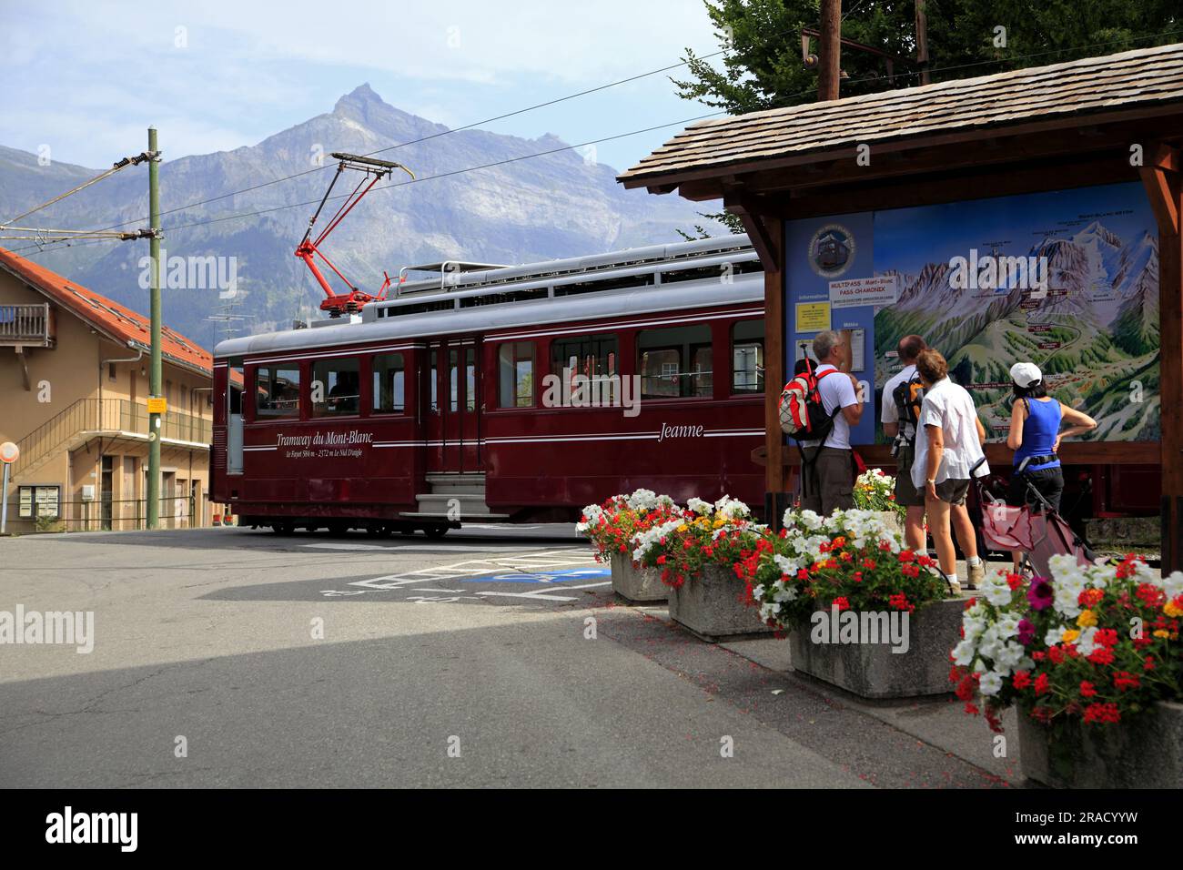 Le chemin de fer du Mont Blanc, Saint-Gervais-les-bains, France Banque D'Images