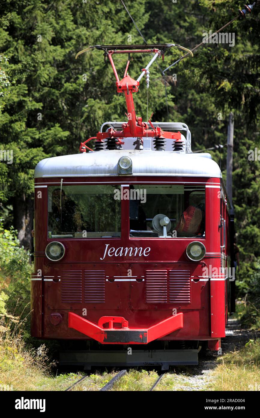 Le chemin de fer du Mont Blanc, Saint-Gervais-les-bains, France Banque D'Images