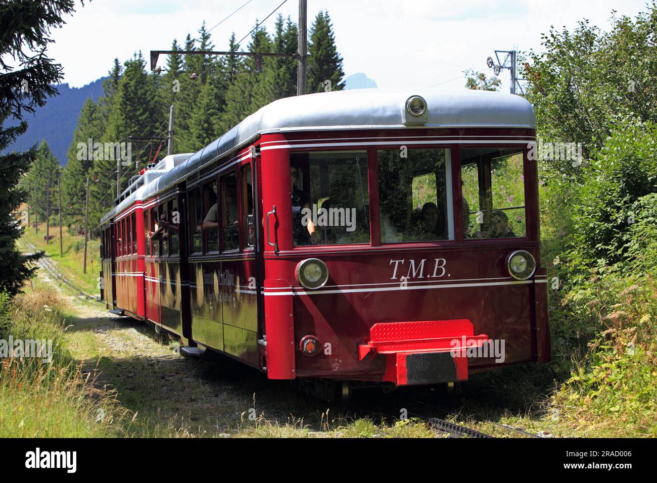 Le chemin de fer du Mont Blanc, Saint-Gervais-les-bains, France Banque D'Images
