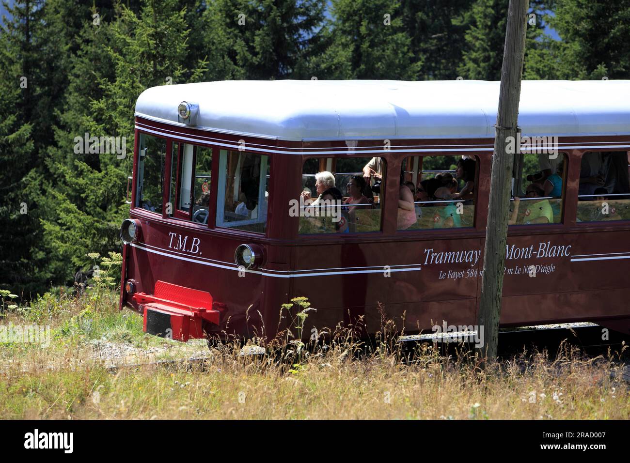 Le chemin de fer du Mont Blanc, Saint-Gervais-les-bains, France Banque D'Images