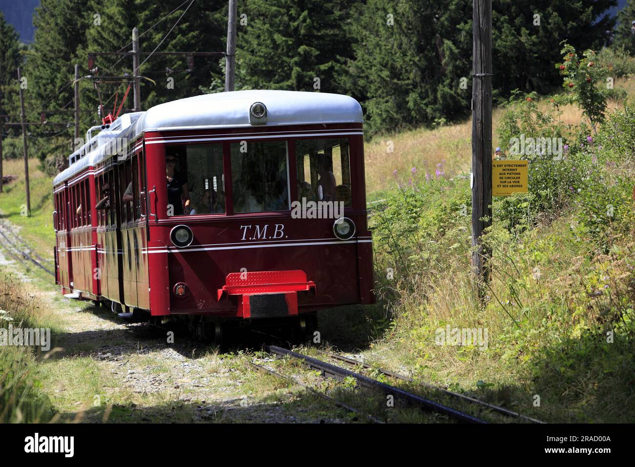 Le chemin de fer du Mont Blanc, Saint-Gervais-les-bains, France Banque D'Images