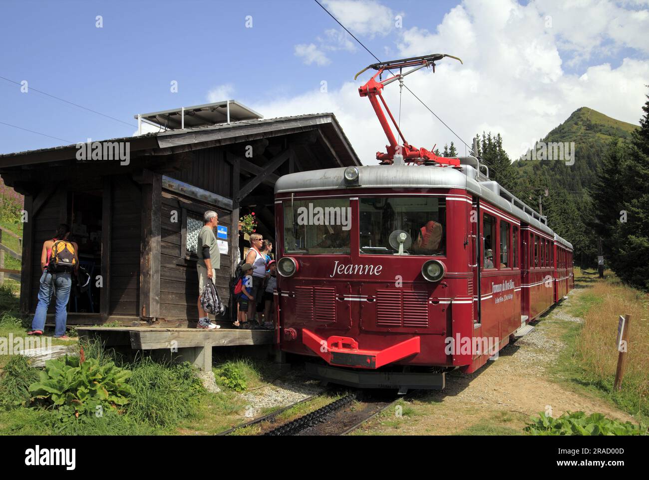 Le chemin de fer du Mont Blanc, Saint-Gervais-les-bains, France Banque D'Images