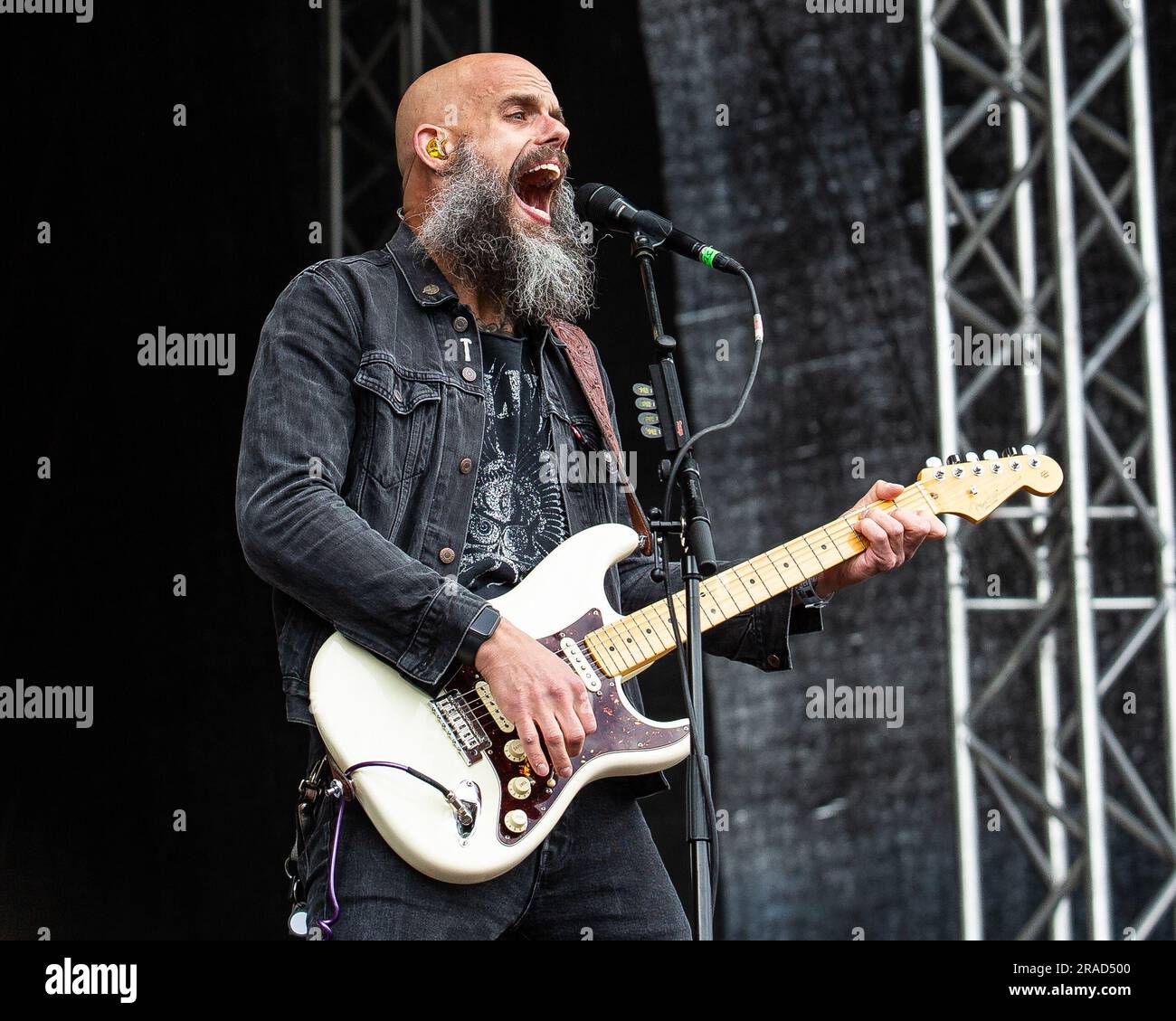 Baronne jouant en direct Banque D'Images