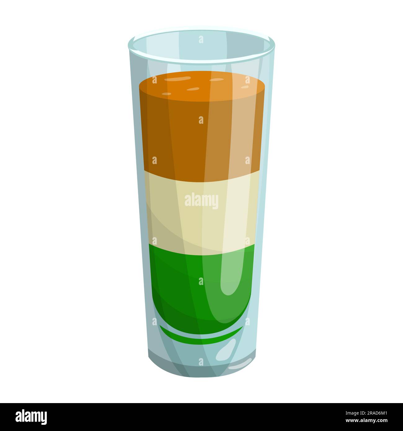 Cocktail drapeau irlandais. illustration vectorielle sur fond blanc Illustration de Vecteur
