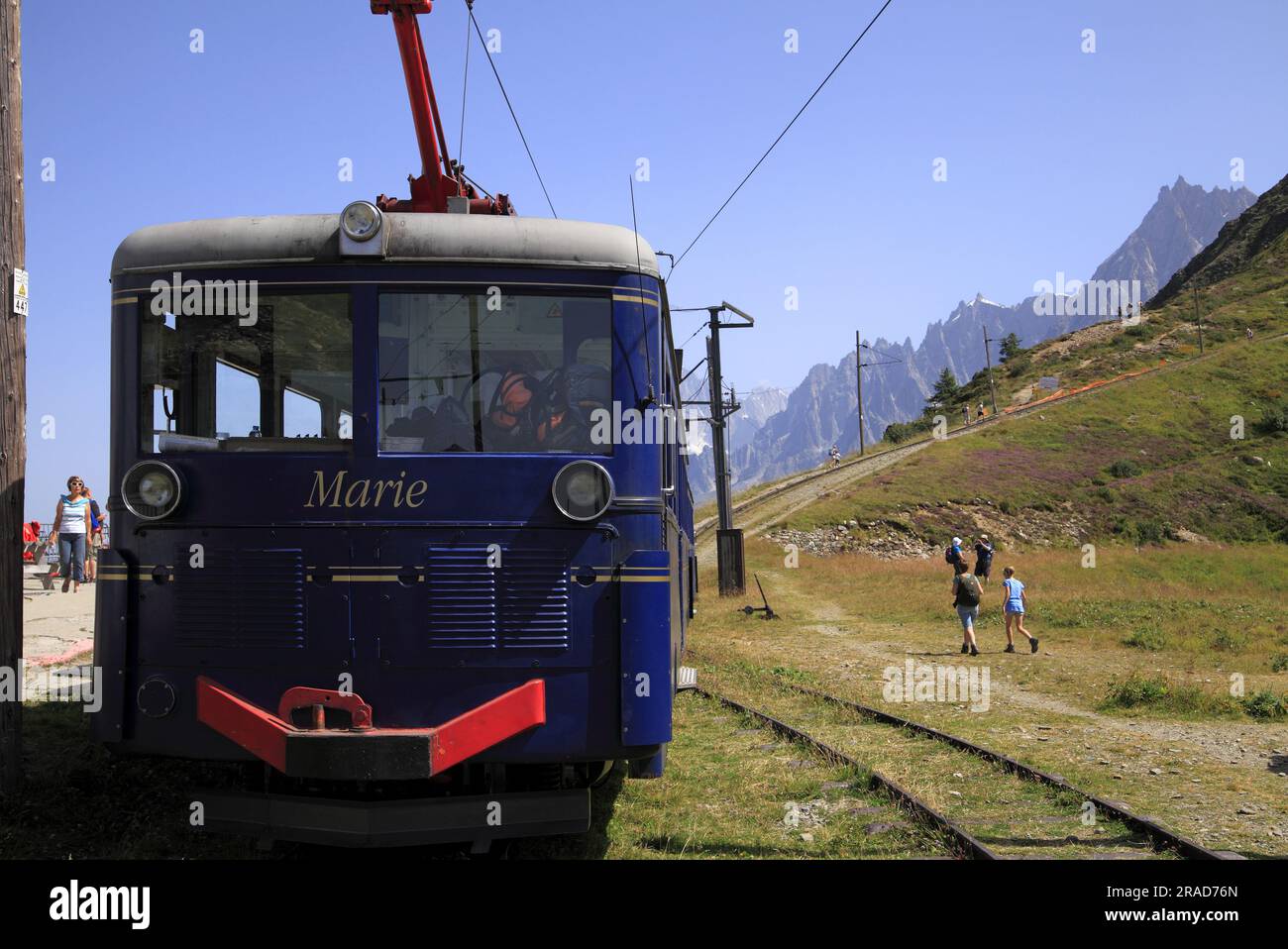 Le chemin de fer du Mont Blanc, Saint-Gervais-les-bains, France Banque D'Images