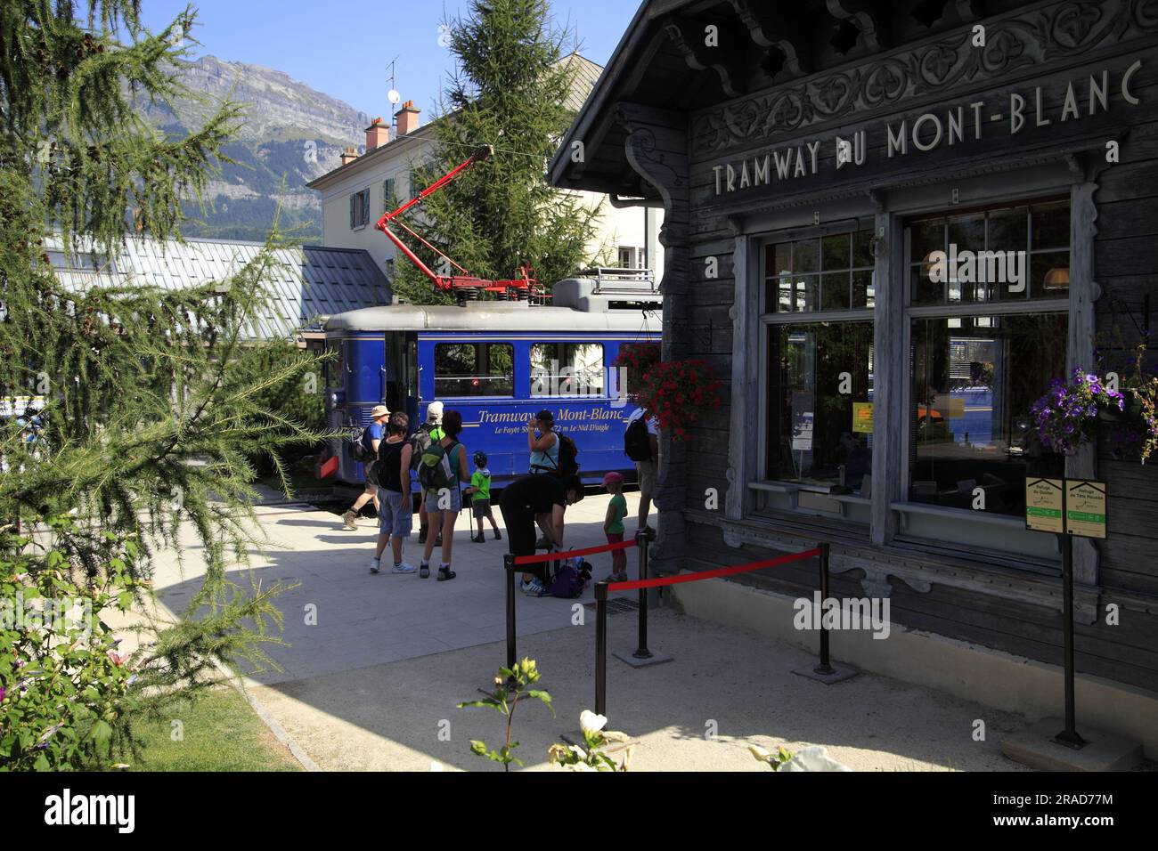 Le chemin de fer du Mont Blanc, Saint-Gervais-les-bains, France Banque D'Images