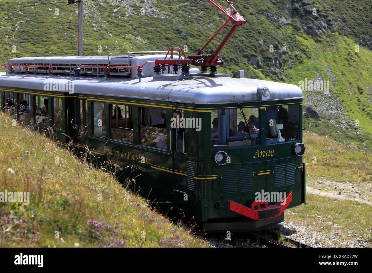 Le chemin de fer du Mont Blanc, Saint-Gervais-les-bains, France Banque D'Images