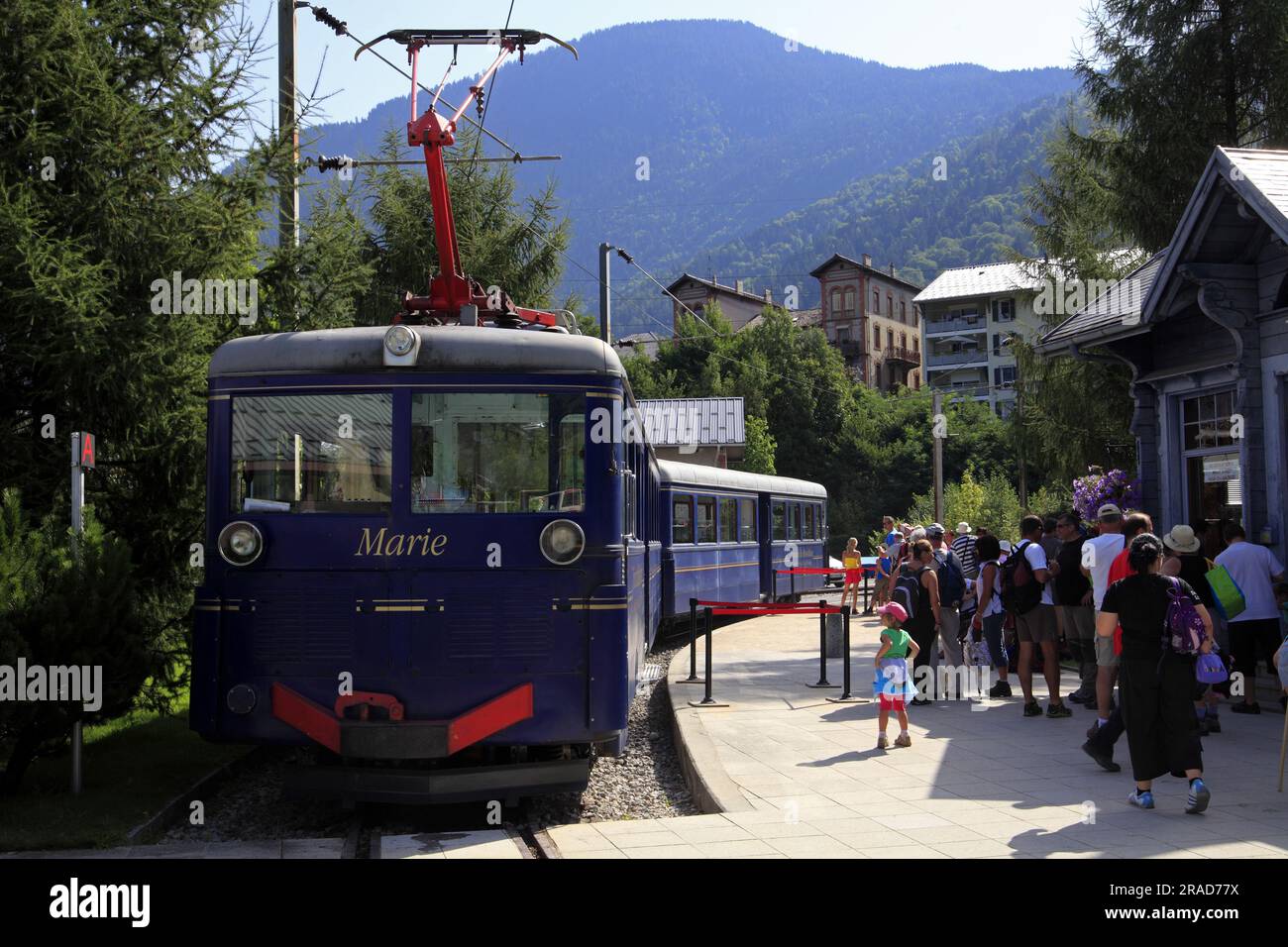 Le chemin de fer du Mont Blanc, Saint-Gervais-les-bains, France Banque D'Images