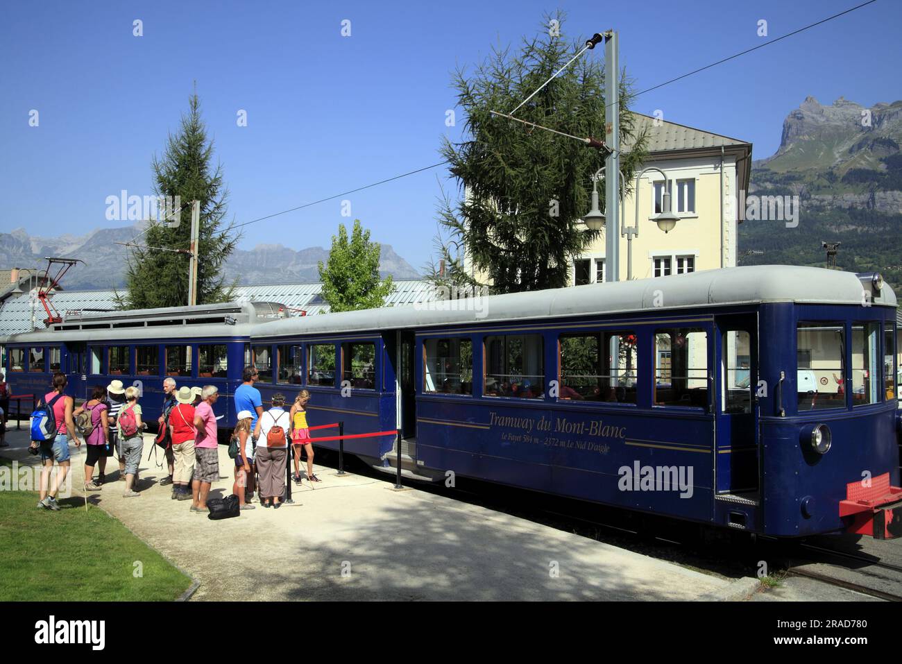 Le chemin de fer du Mont Blanc, Saint-Gervais-les-bains, France Banque D'Images