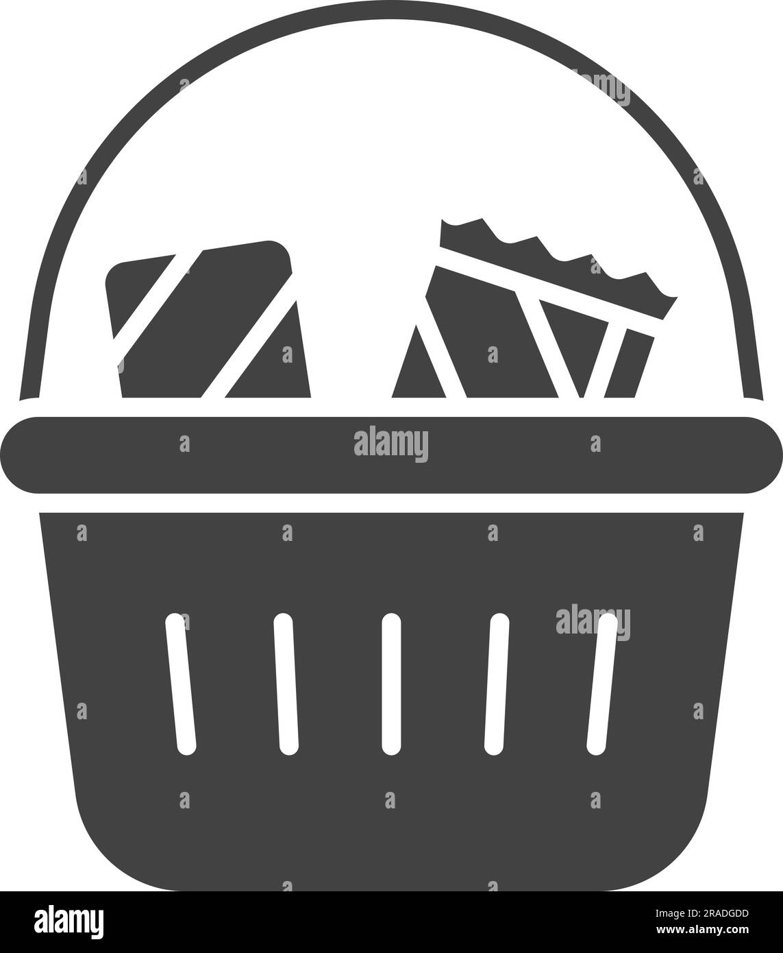 Image icône chocolats dans le panier. Illustration de Vecteur