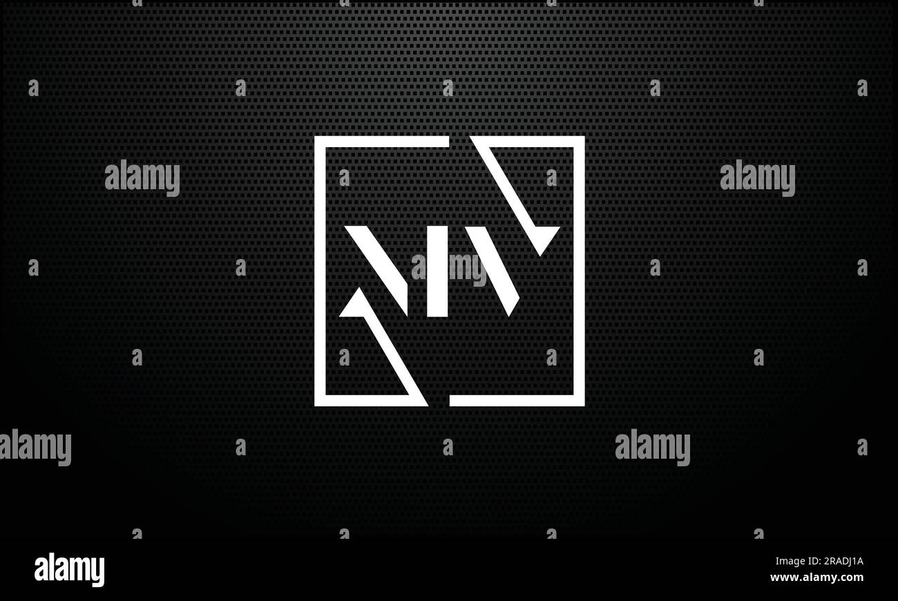 M V, VM, Monogramme du logo des lettres abstraites Illustration de Vecteur