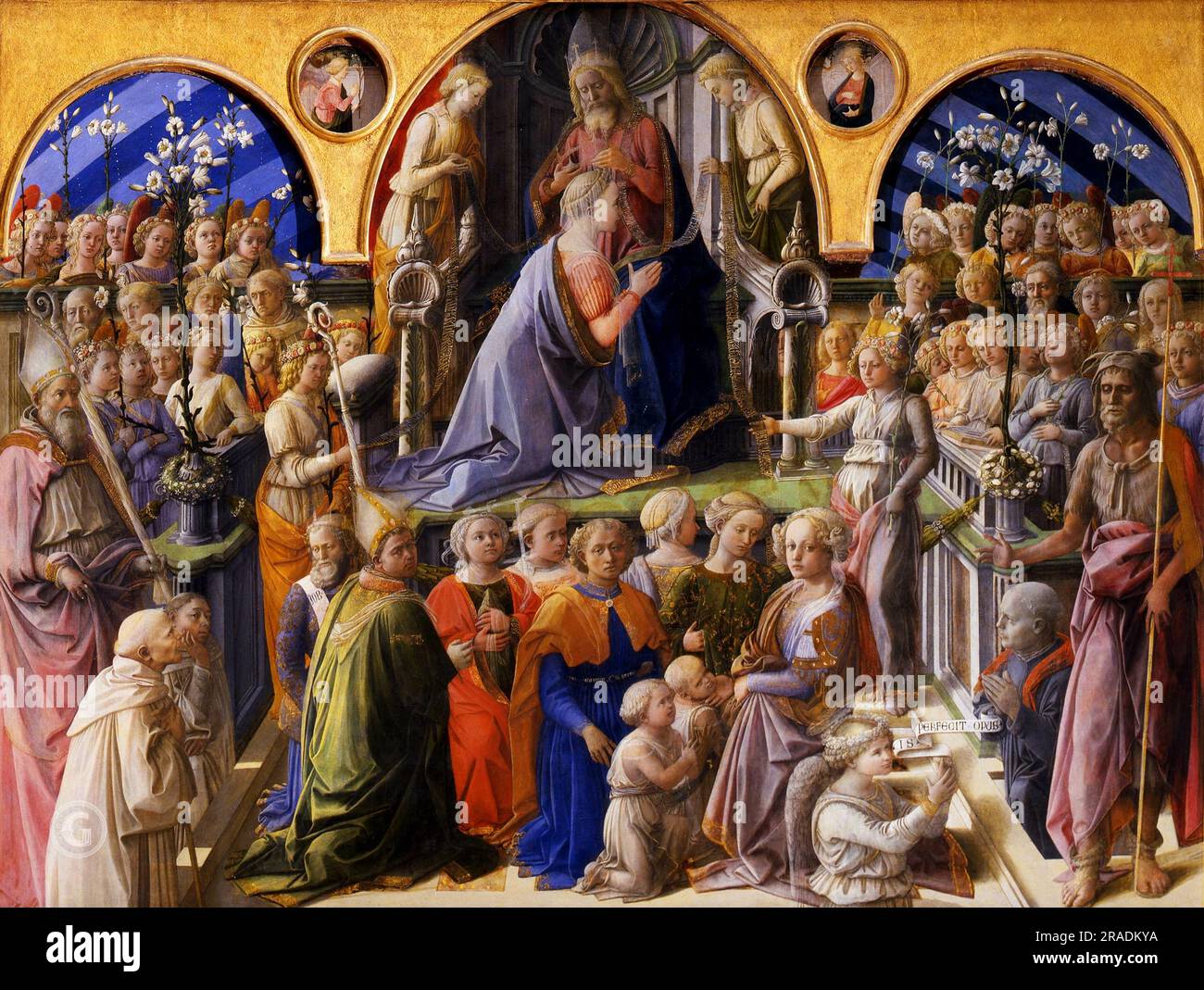 Uffizi - Filippo Lippi - Couronnement de la Vierge Banque D'Images