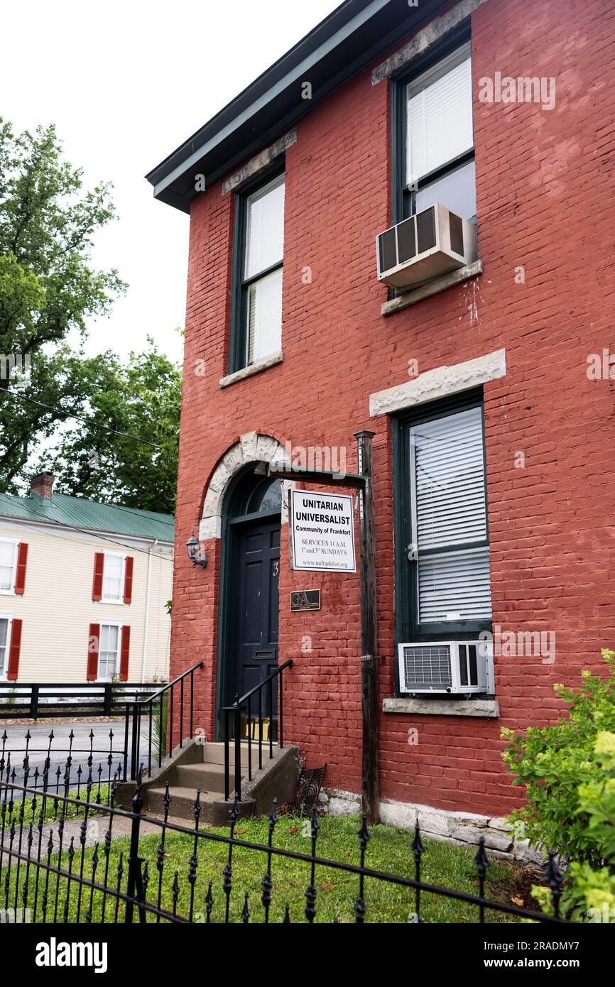 Le bâtiment Unitarian Universalist à Frankfort, Kentucky, USA. Banque D'Images