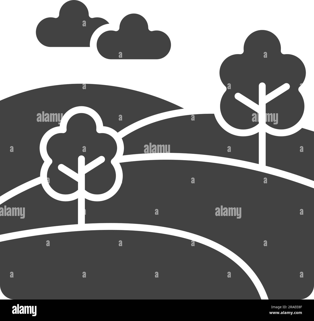 Icône herbage. Illustration de Vecteur