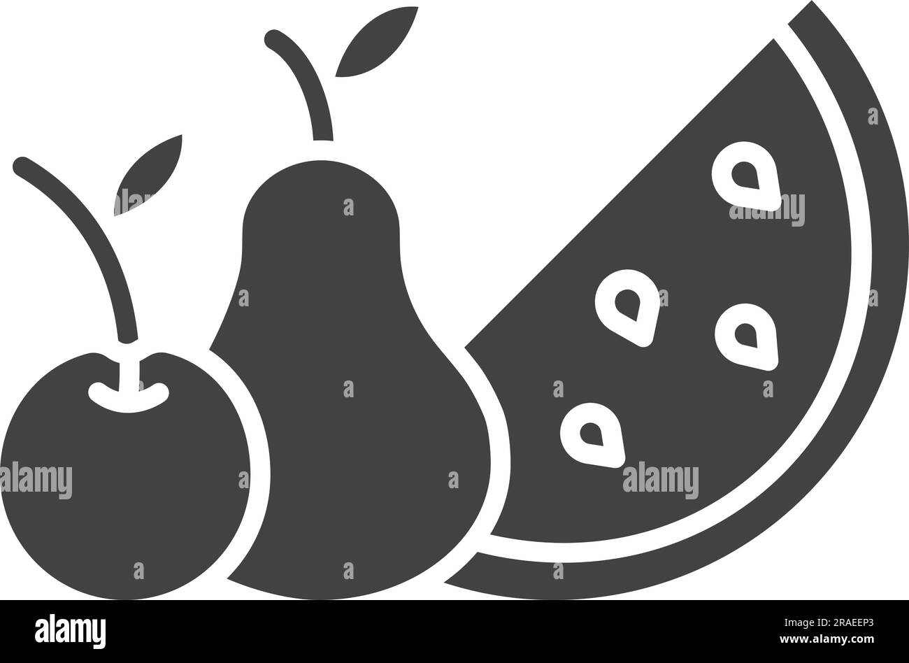 Icône fruits. Illustration de Vecteur