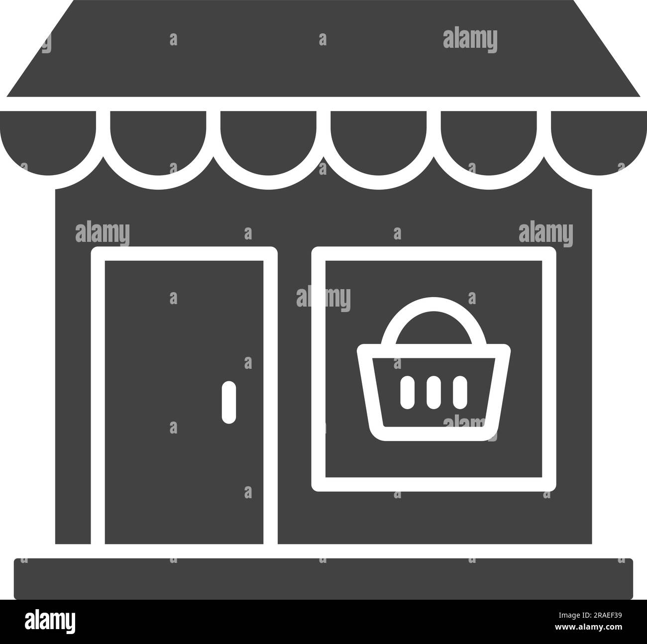 Image de l'icône du magasin d'alimentation. Illustration de Vecteur