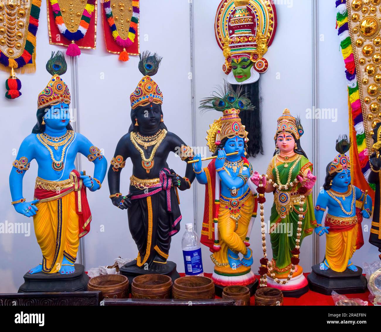 Bommai Kolu, festival de Kolu est une exposition de poupées et de figurelles célébrée pendant le festival de Navratri au Tamil Nadu, Inde du Sud, Inde, Asie Banque D'Images