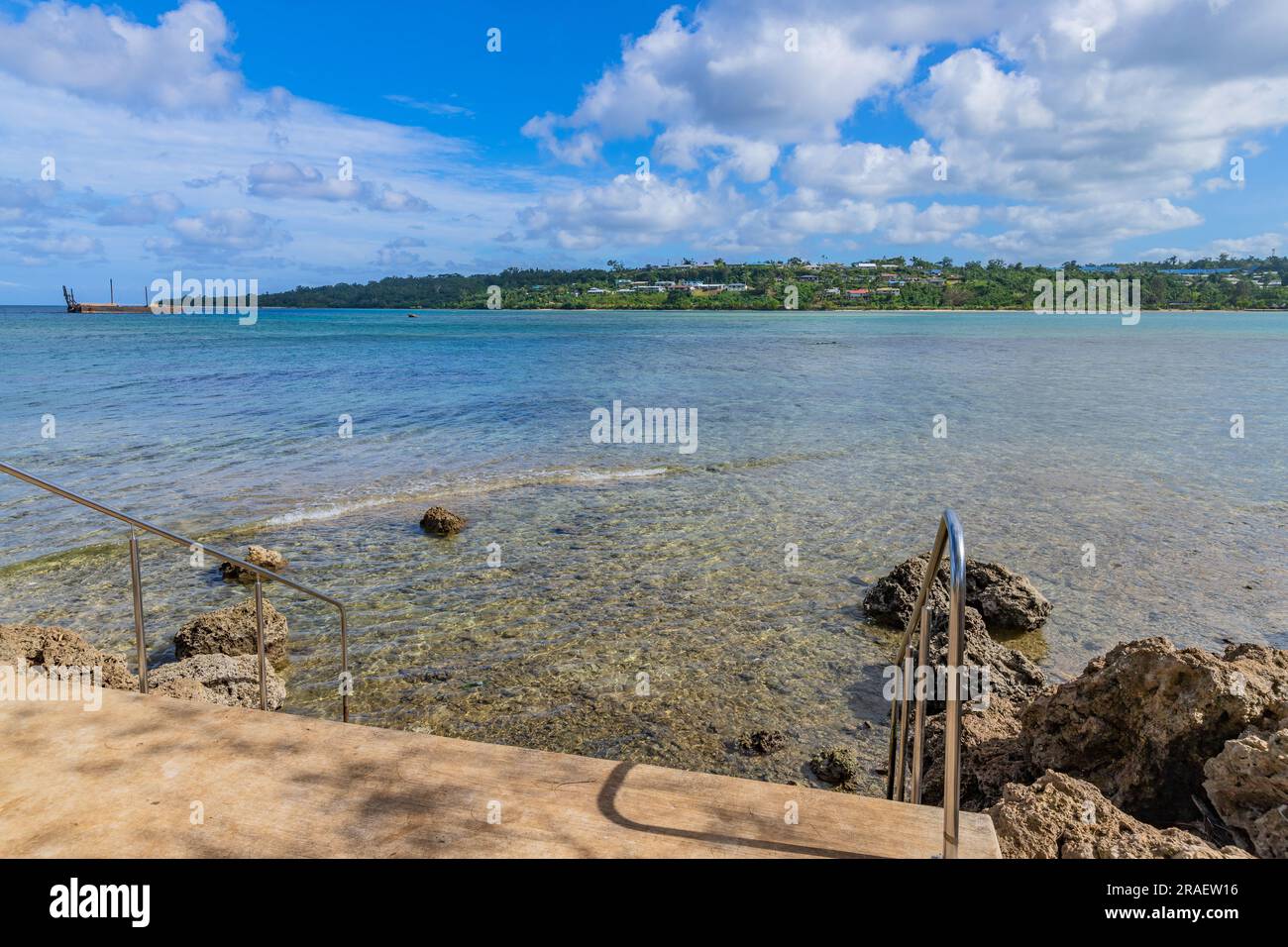 Vanuatu, l'île d'Efate Port Vila, petite jetée sur Vila Bay Banque D'Images