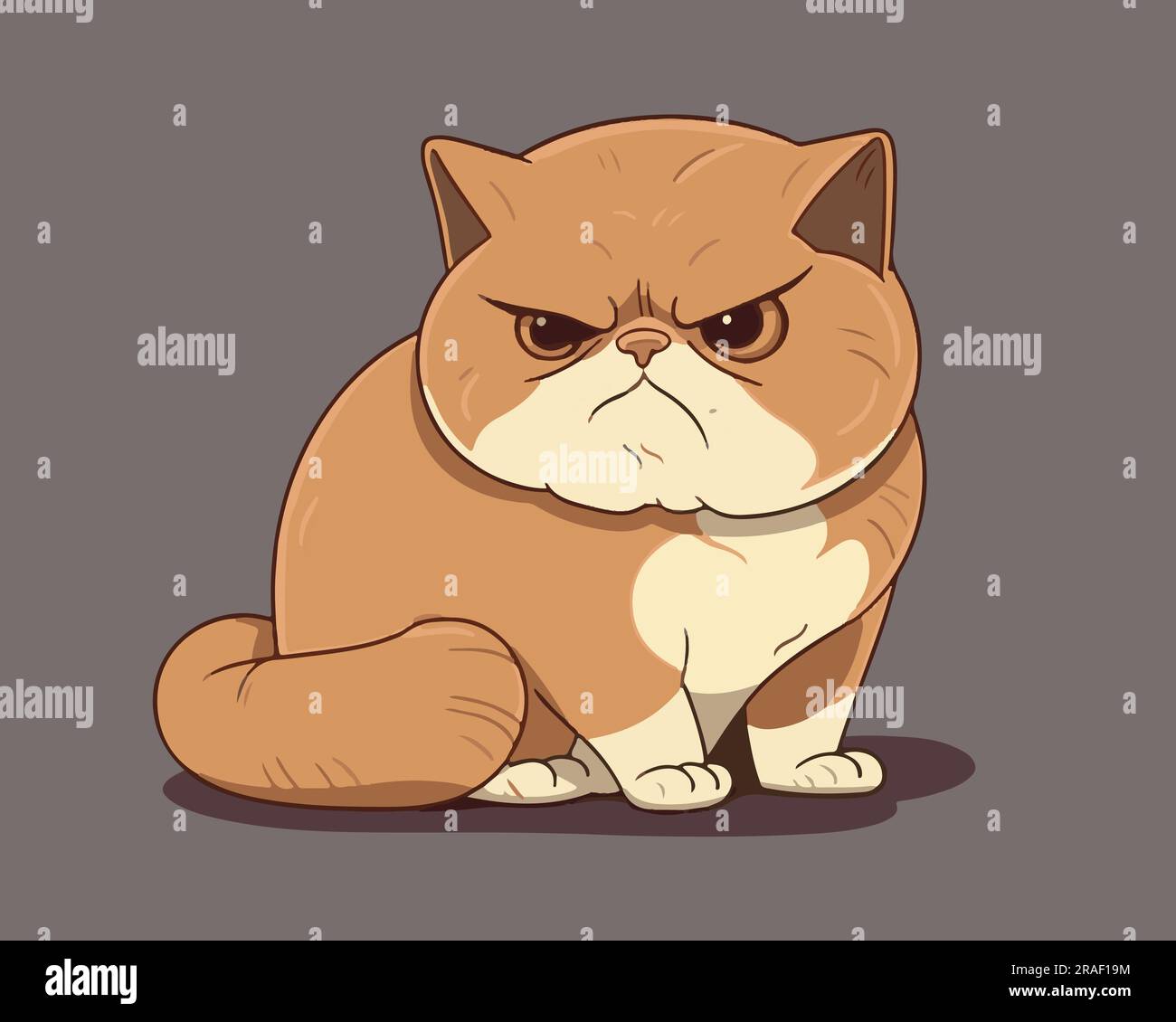 Illustration d'un vecteur de chat russe en colère Illustration de Vecteur