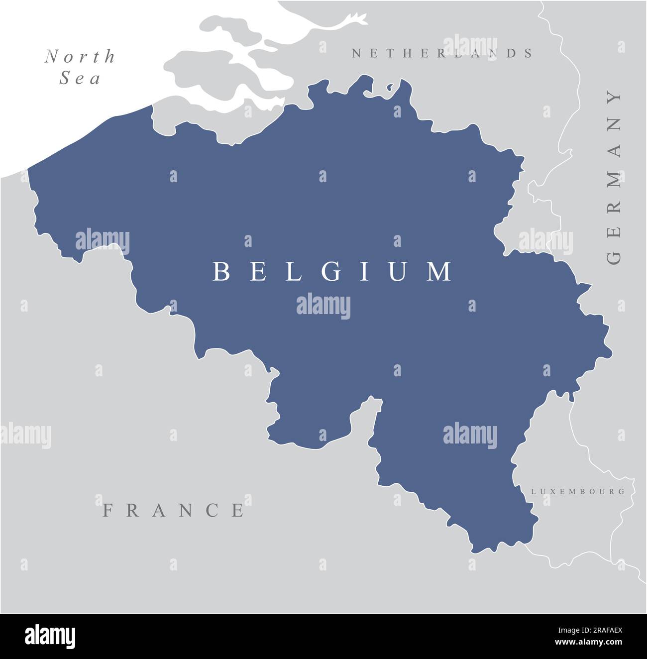La carte mise en évidence de la Belgique en Europe Illustration de Vecteur
