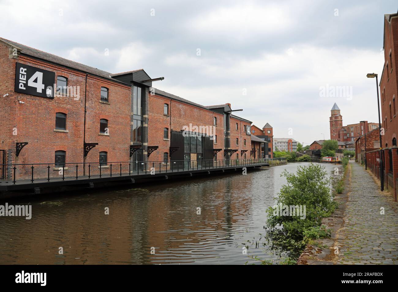 Le canal de Leeds et Liverpool à Wigan Pier Banque D'Images