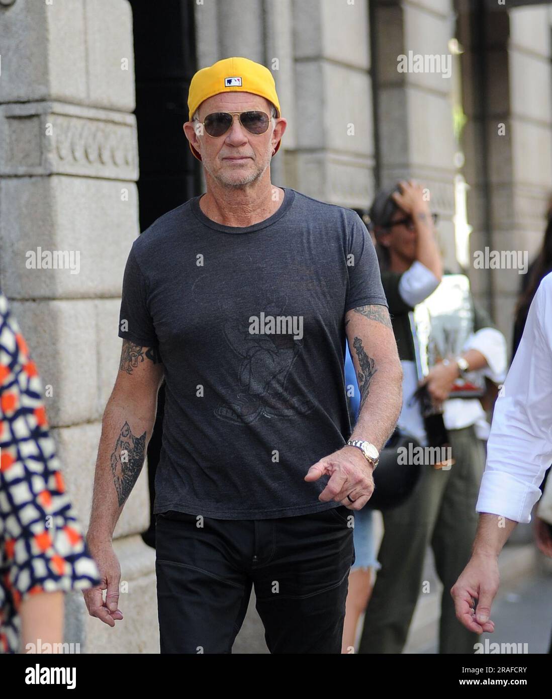 Milan, . 03rd juillet 2023. Milan, 03-07-2023 Chad Smith, batteur américain  du groupe rock 'Red Hot Chili Peppers', dans un classement établi par le  magazine Rolling Stone, a été placé en 64th