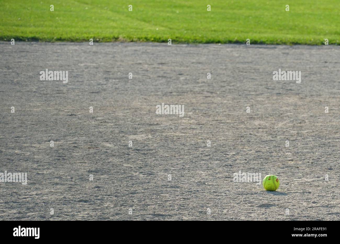 softball sur le diamant de baseball Banque D'Images