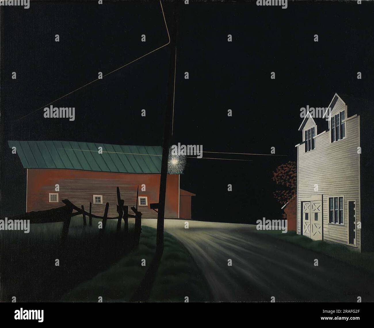 Bright Light at Russell's Corners 1946; Woodstock, New York, États-Unis par George Ault Banque D'Images