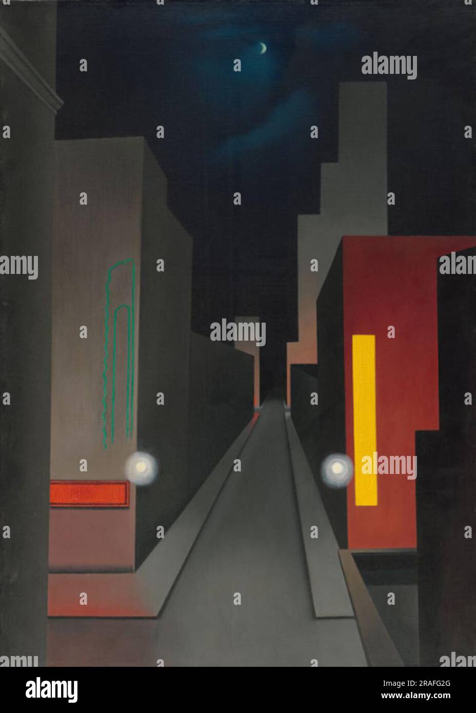 New Moon, New York 1945 par George Ault Banque D'Images