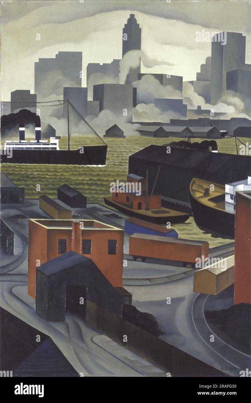 De Brooklyn Heights 1925 par George Ault Banque D'Images