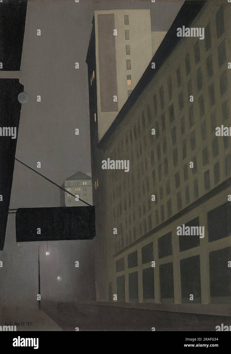 Nuit de New York, n° 2 1921 par George Ault Banque D'Images