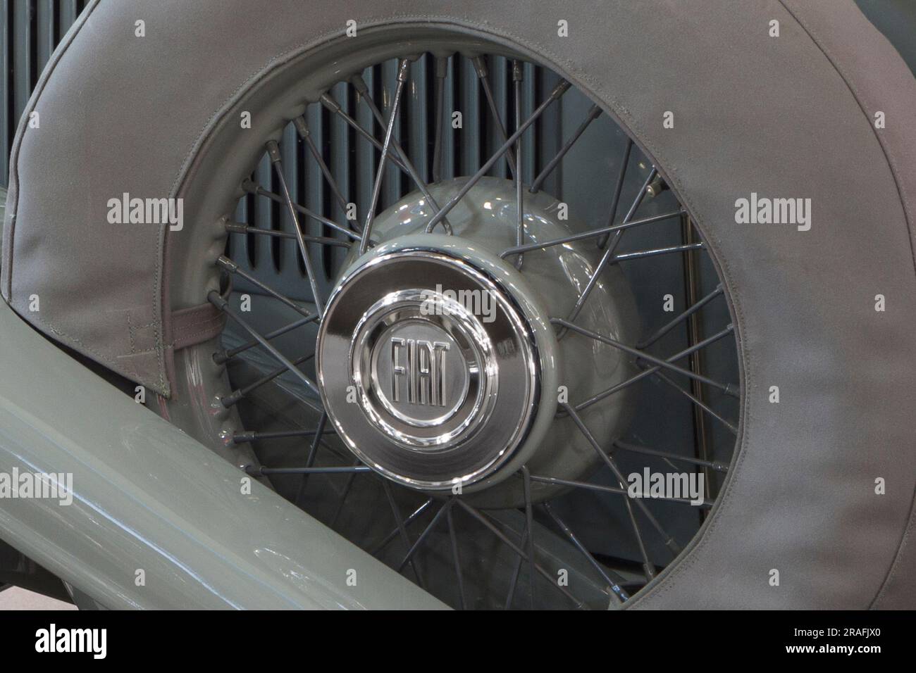 Roue de secours d'une Fiat 524 C Spyder 1932 Banque D'Images