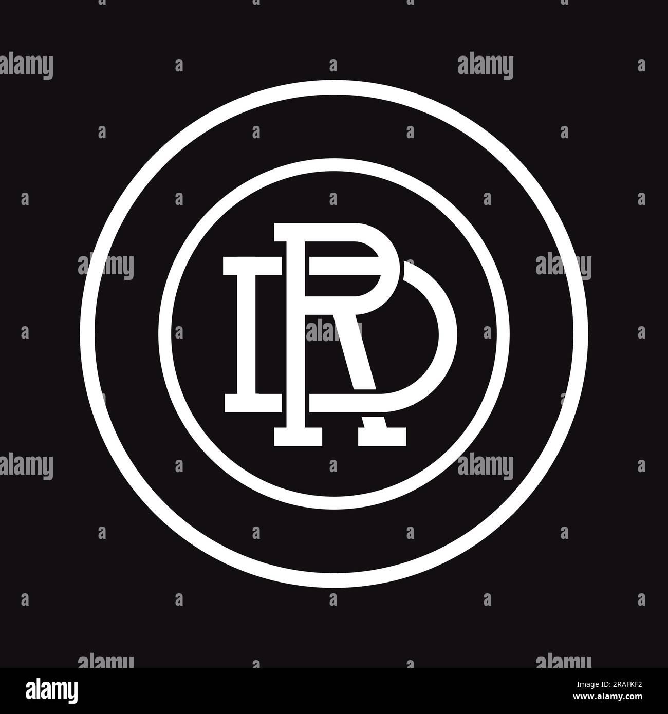 Modern streetwear DR ou RD initial Monogram Text Letter logo Design Illustration de Vecteur