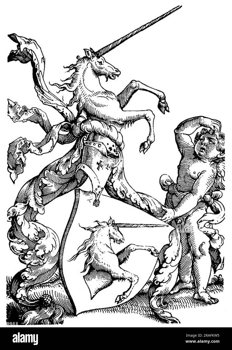 Armoiries de famille Baldung 1530 par Hans Baldung Banque D'Images
