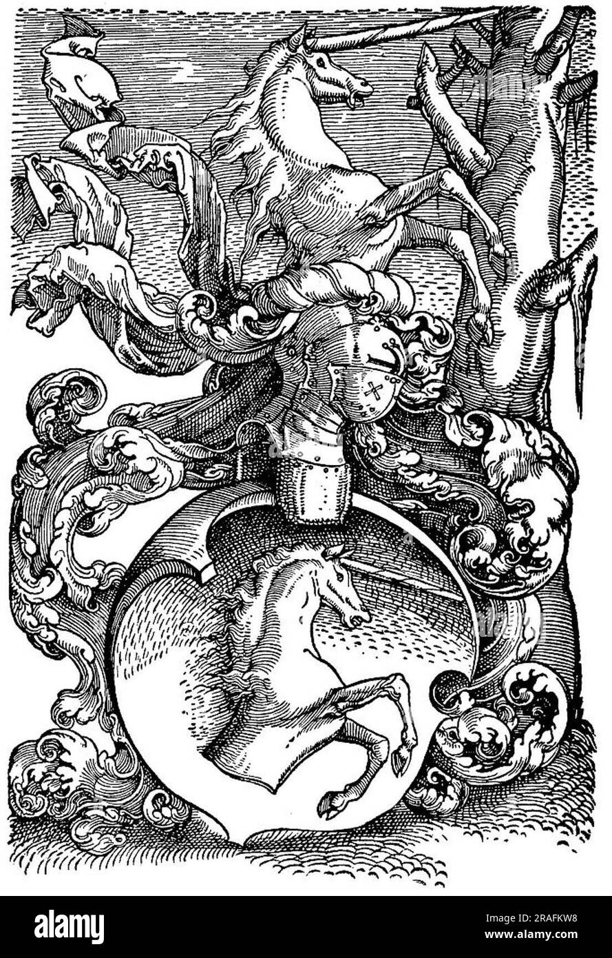Armoiries de famille Baldung 1530 par Hans Baldung Banque D'Images