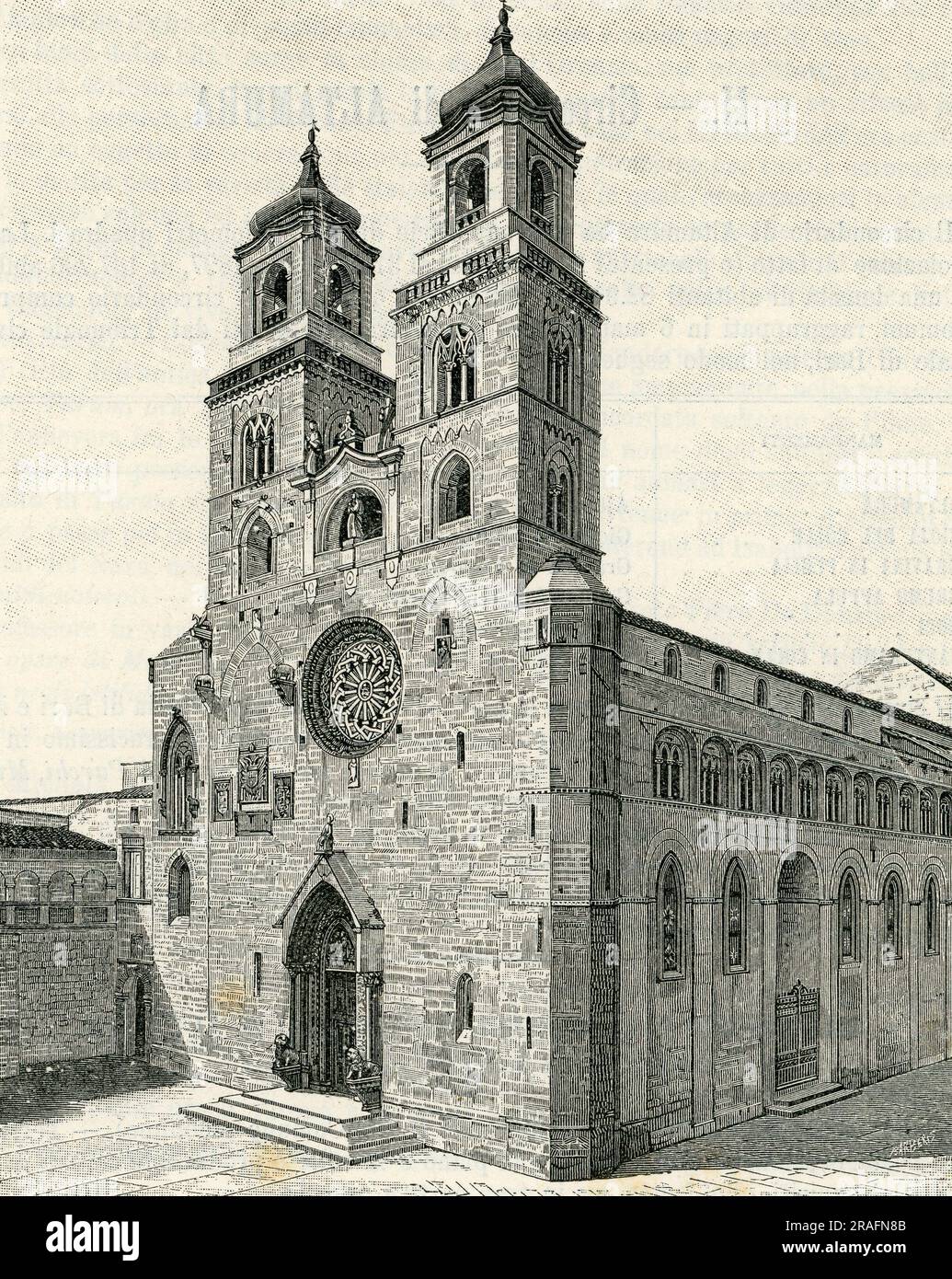 Facciata Della Cattedrale 1898 par Giuseppe Barberis Banque D'Images