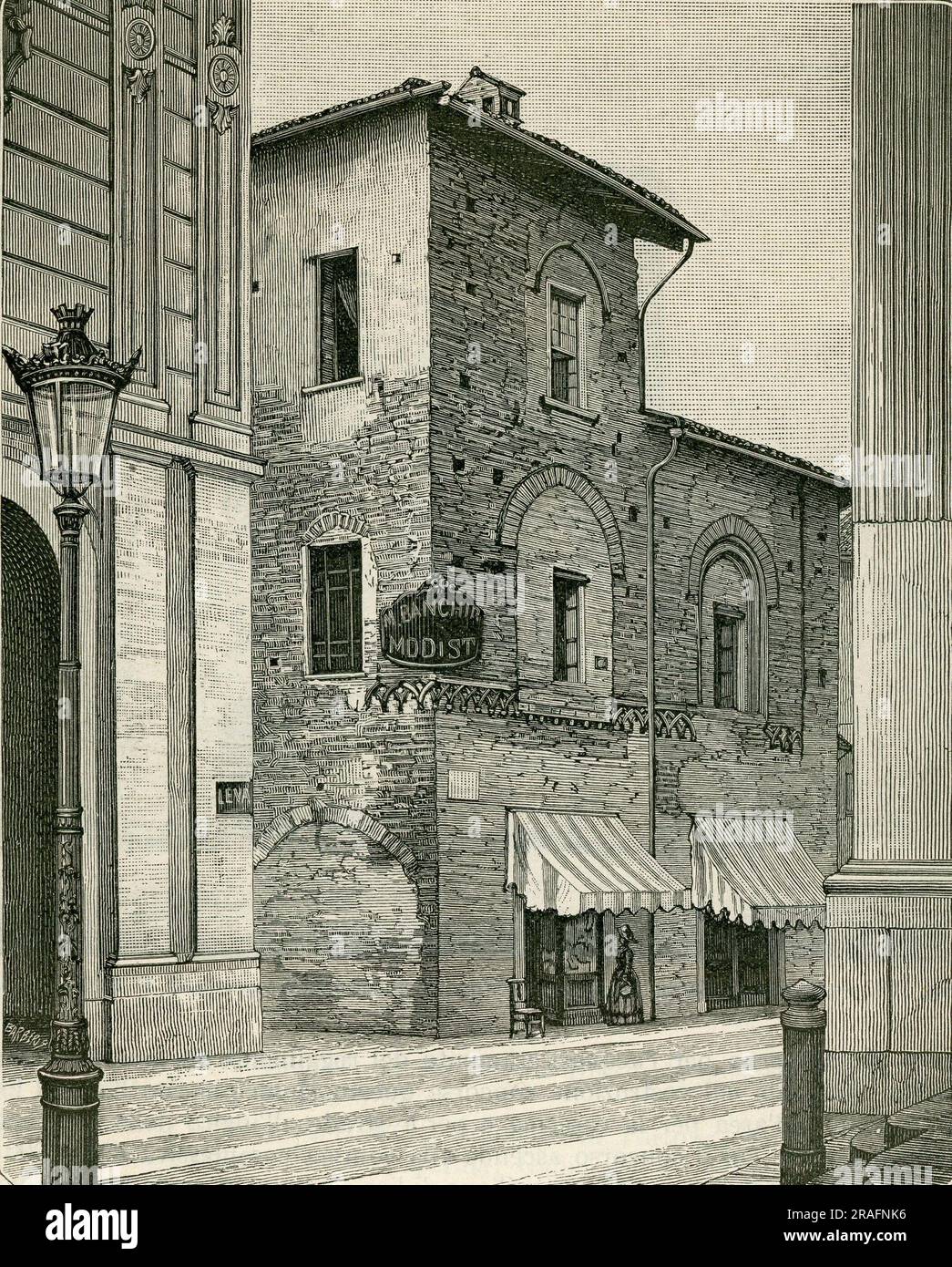 Casa Gotica à Tortona 1890 par Giuseppe Barberis Banque D'Images