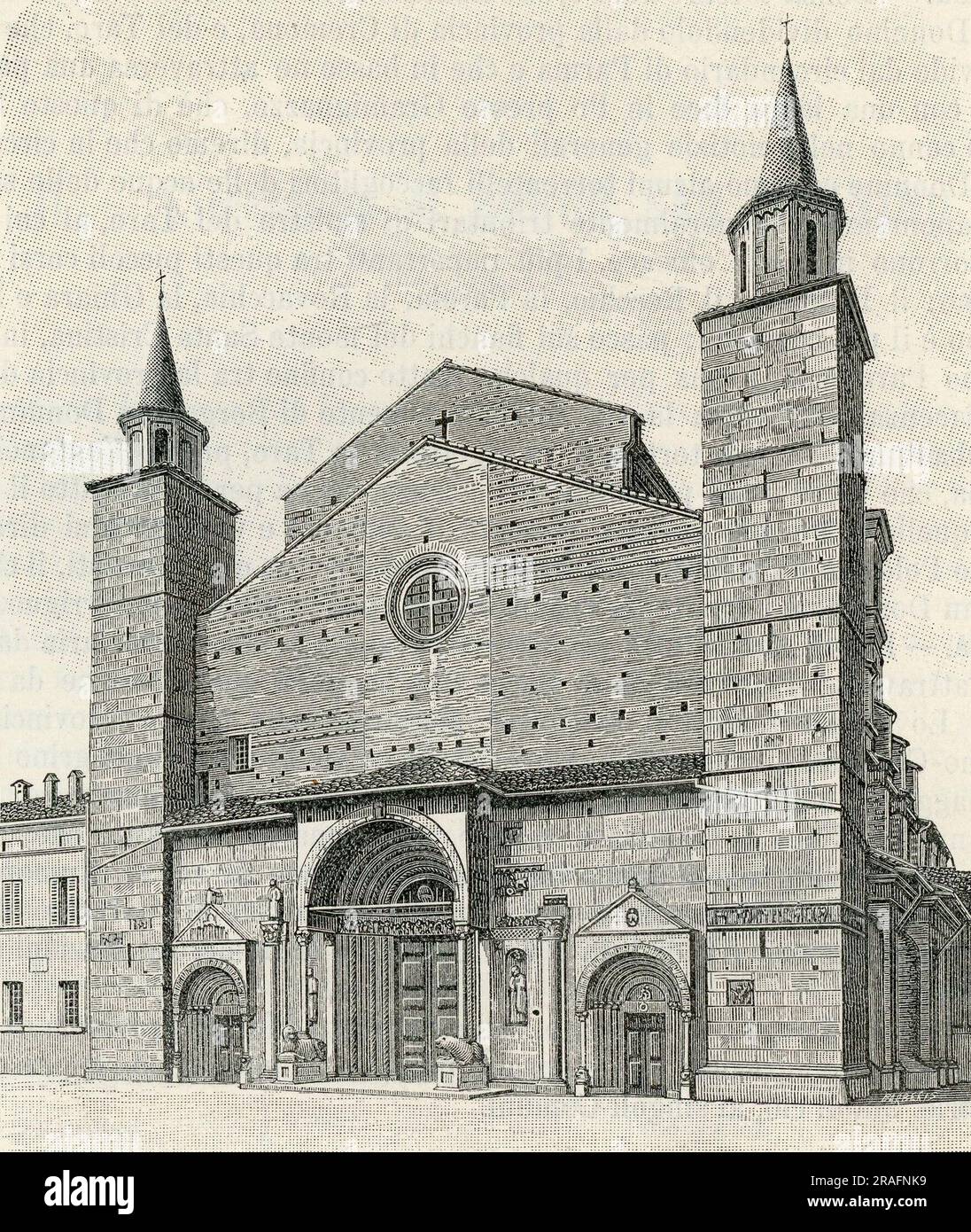 Facciata Della Cattedrale 1901 par Giuseppe Barberis Banque D'Images