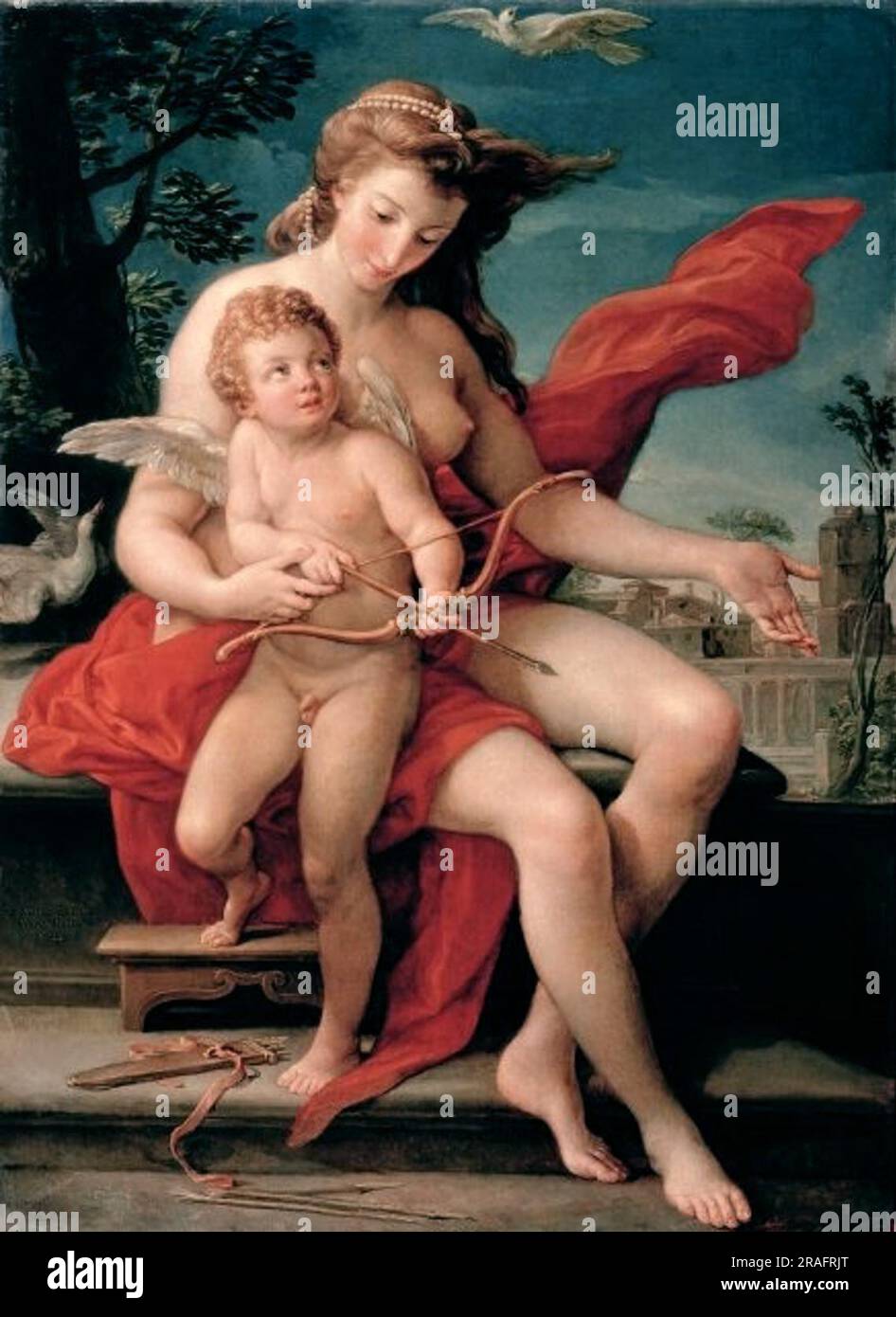 Vénus et Cupid 1785 par Pompeo Batoni Banque D'Images