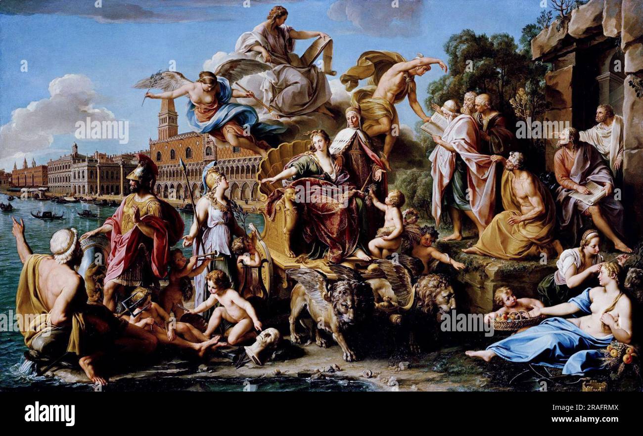 Le triomphe de Venise 1737 par Pompeo Batoni Banque D'Images