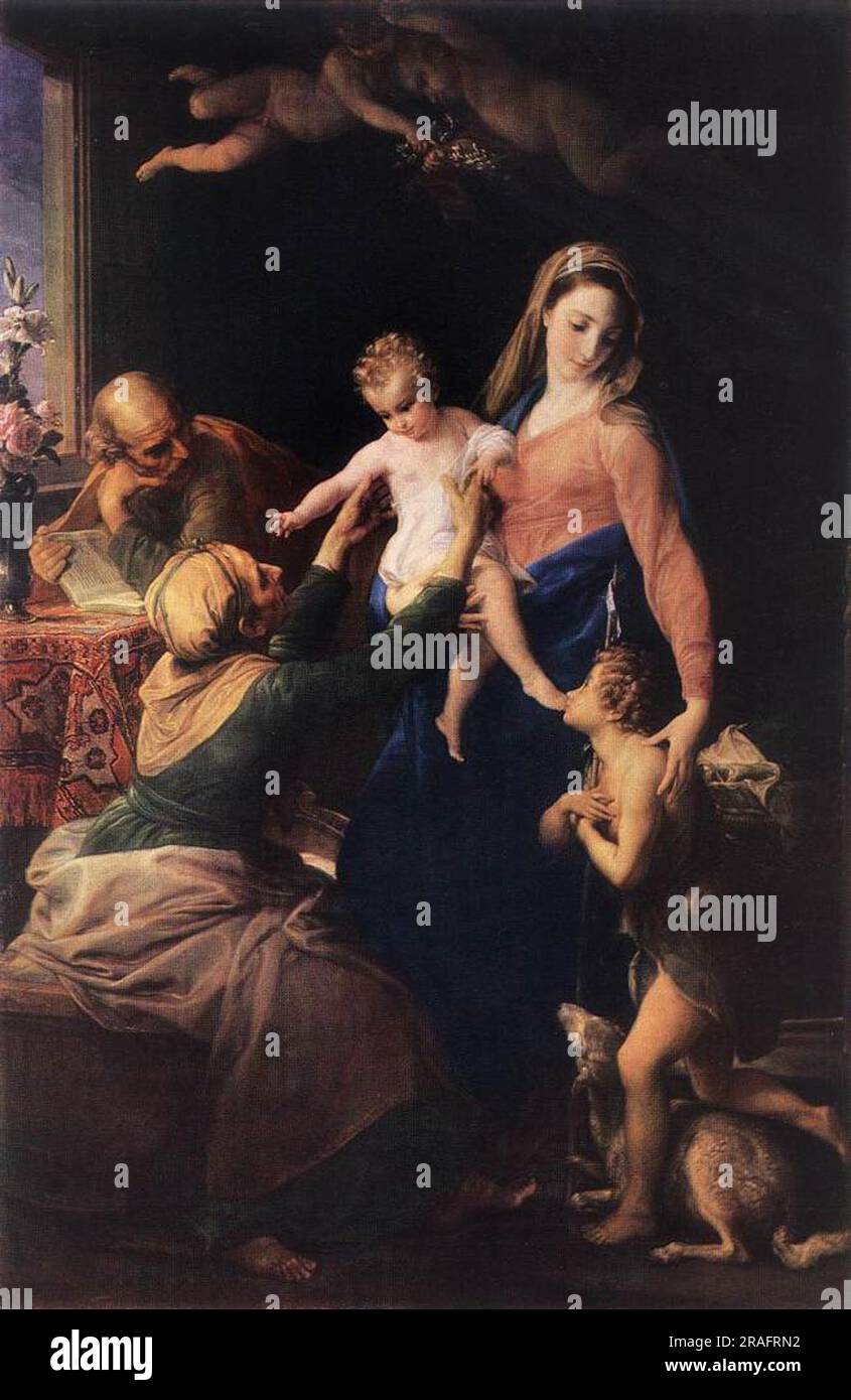 La Sainte famille 1777 par Pompeo Batoni Banque D'Images