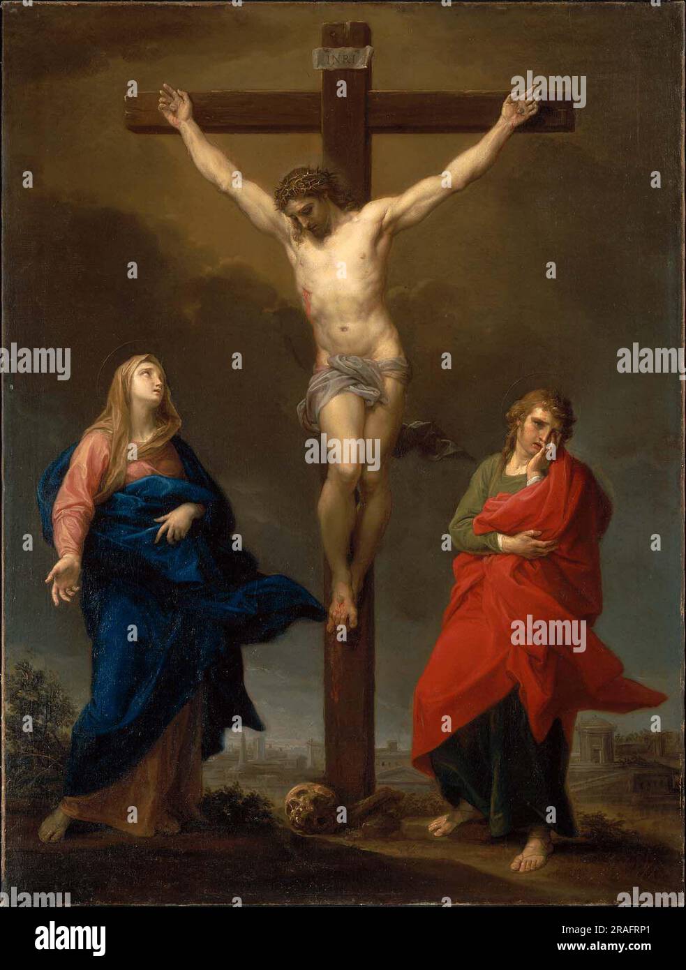 La Crucifixion 1762 de Pompeo Batoni Banque D'Images