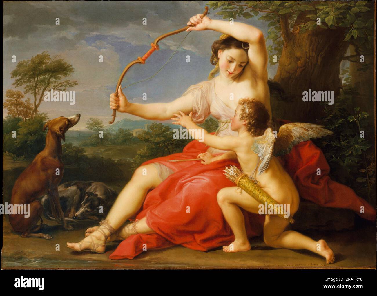 Diana et Cupid 1761 par Pompeo Batoni Banque D'Images