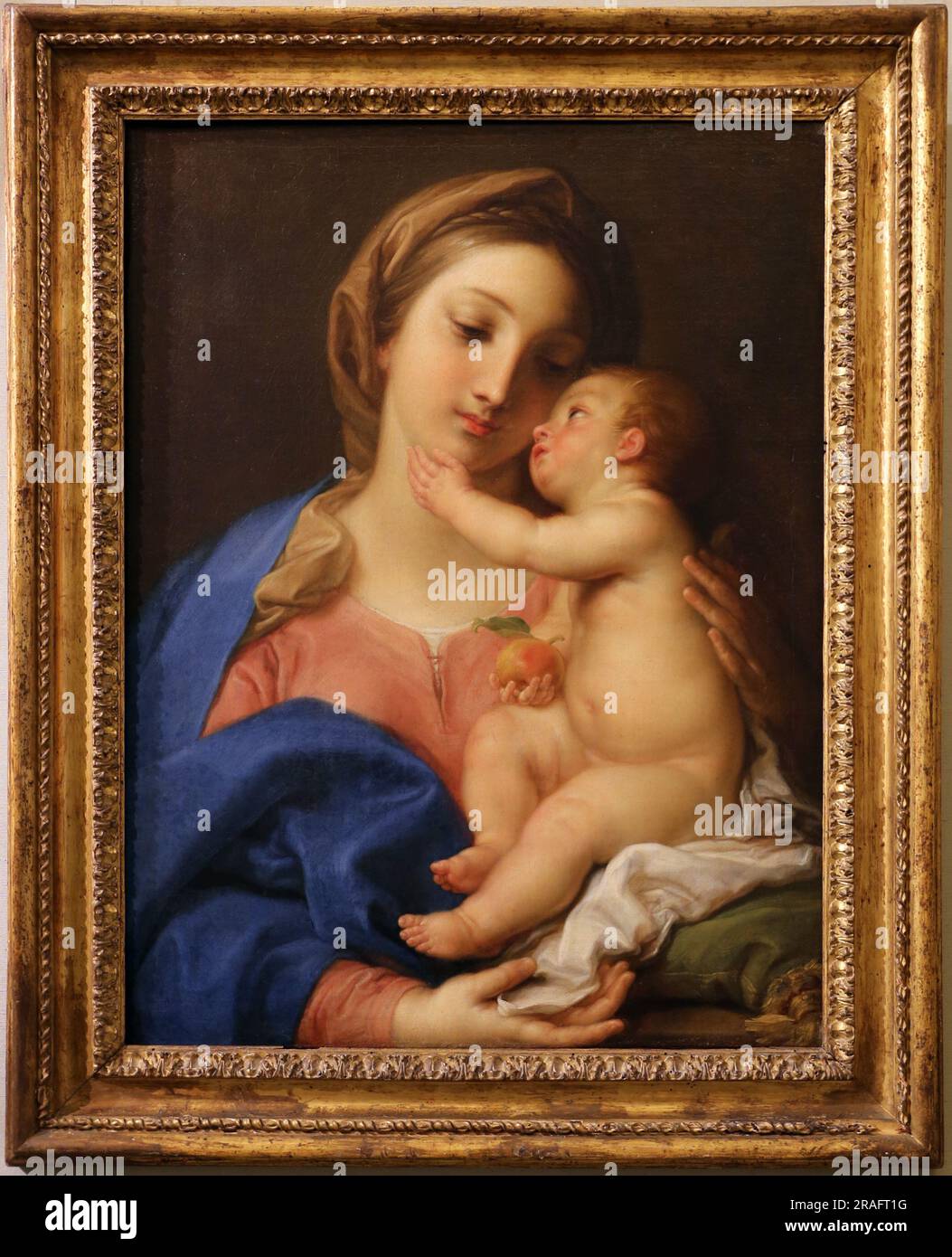 Madonna col bambino 1742 par Pompeo Batoni Banque D'Images