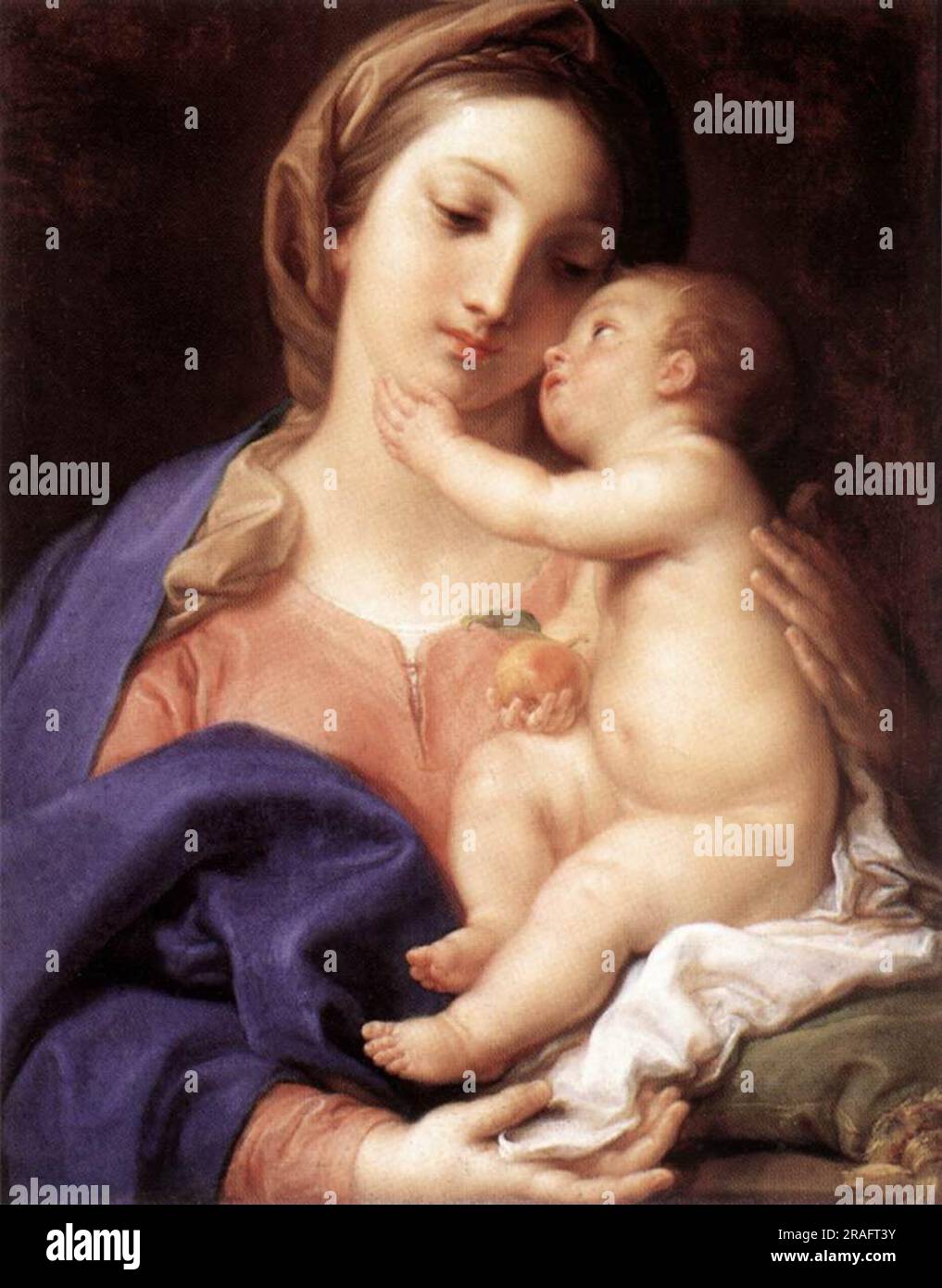Madonna et l'enfant 1742 par Pompeo Batoni Banque D'Images