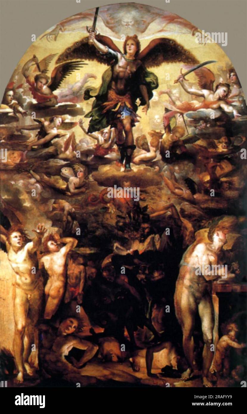 La chute des Rebel Angels 1528 par Domenico Beccafumi Banque D'Images