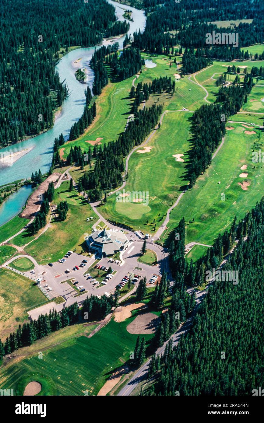 Image aérienne de Banff, Alberta, Canada Banque D'Images