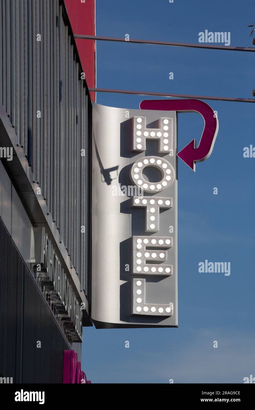 Hôtels Moxy et AC Los Angeles dans le centre-ville de Los Angeles, CA, États-Unis Banque D'Images Hôtels Moxy et AC Los Angeles dans le centre-ville de Los Angeles, CA, États-Unis Banque D'Images